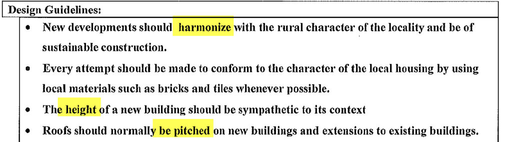 Cranleigh Design Statement 2008 point re building height