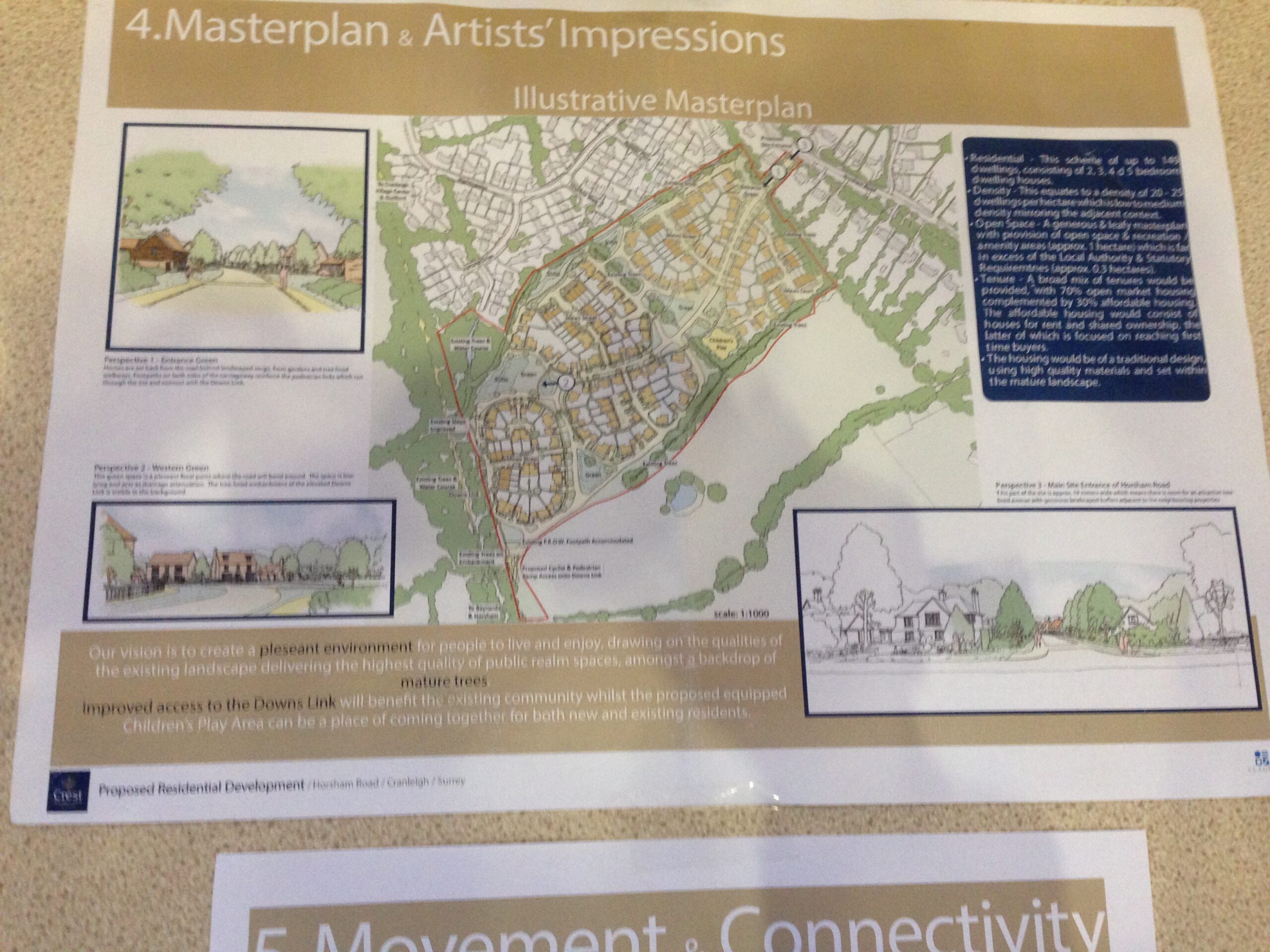Image showing proposed housing at northern boundary of Crest Nicholson site Cranleigh